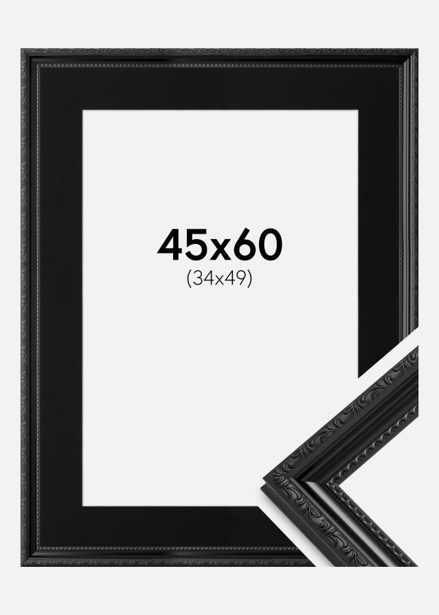 Ramme Abisko Sort 45x60 cm - Passepartout Sort 35x50 cm