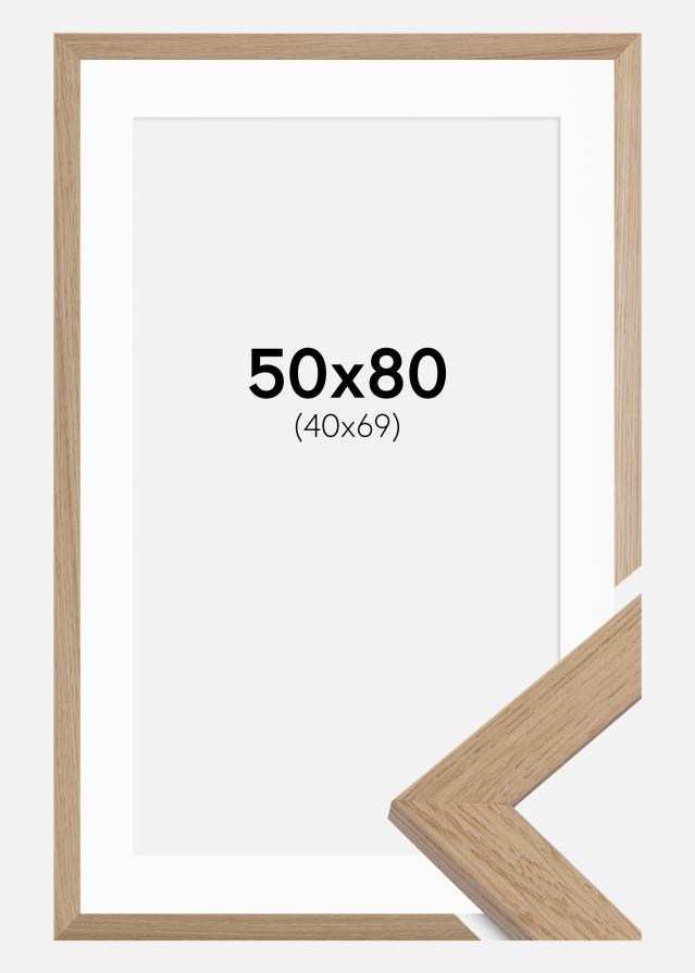 Ramme Trendline Eg 50x80 cm - Passepartout Hvid 41x70 cm