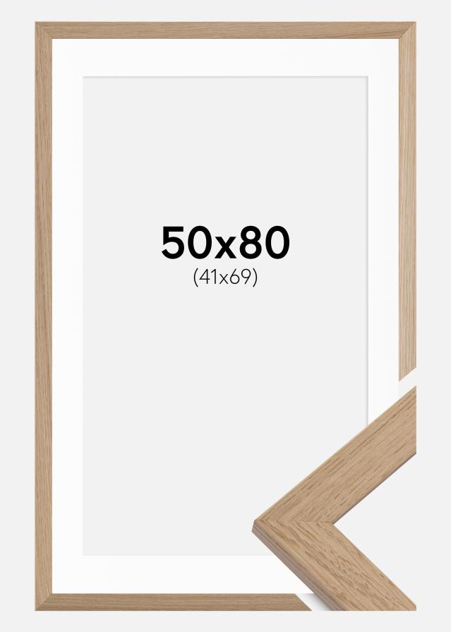 Ramme Trendline Eg 50x80 cm - Passepartout Hvid 42x70 cm