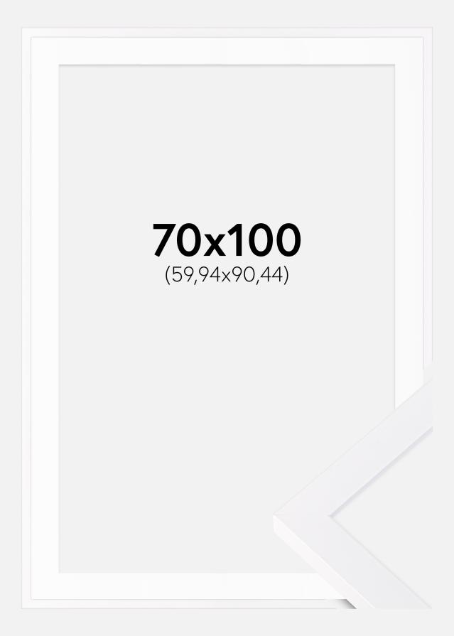Ramme Selection Hvid 70x100 cm - Passepartout Hvid 24x36 inches