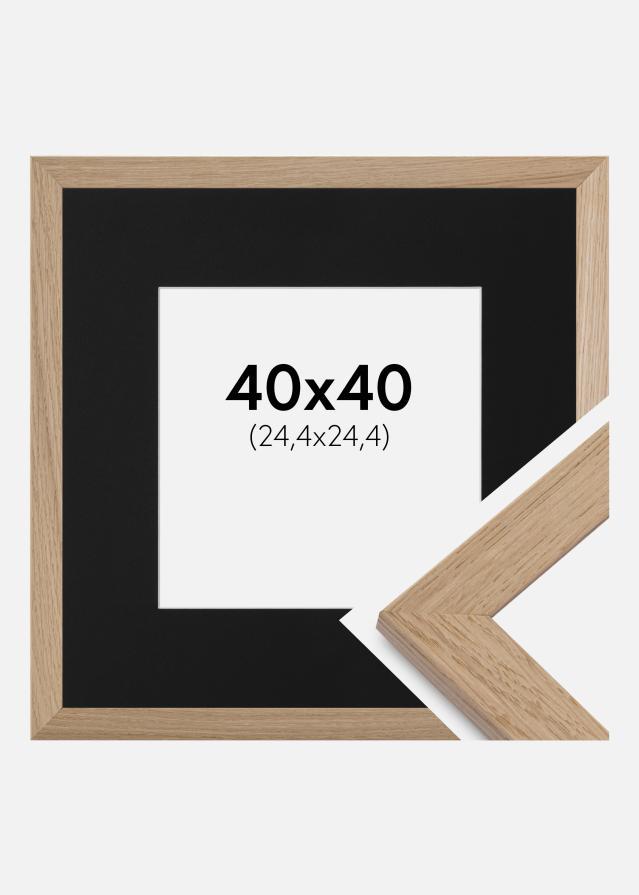 Ramme Trendline Eg 40x40 cm - Passepartout Sort 10x10 inches