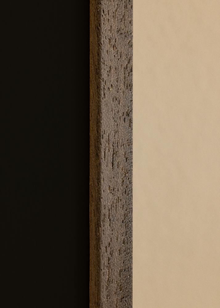 Ramme Edsbyn Valnød 40x40 cm - Passepartout Sort 25x25 cm