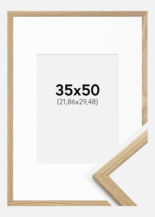Ramme Trendy Eg 35x50 cm - Passepartout Hvid 9x12 inches
