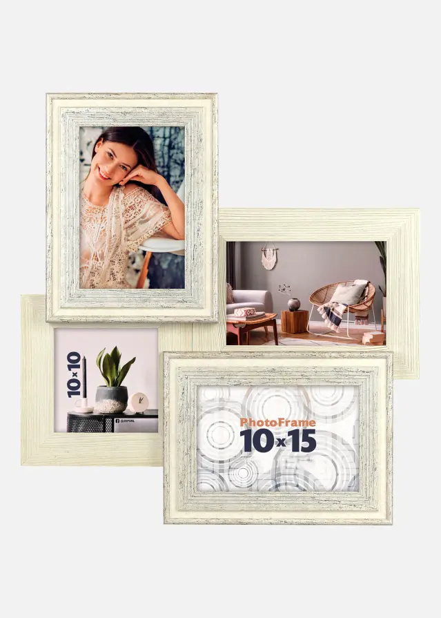 Salemi Collageramme Hvid - 4 Billeder