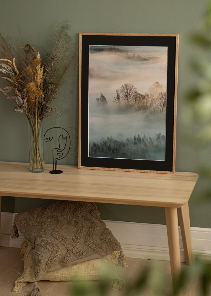 Ramme Oslo Eg 40x50 cm - Passepartout Sort 30x40 cm