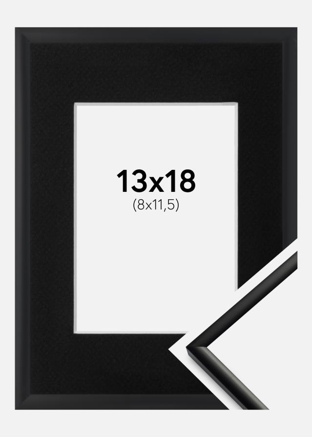 Ramme New Lifestyle Mat Sort 13x18 cm - Passepartout Sort 9x12 cm