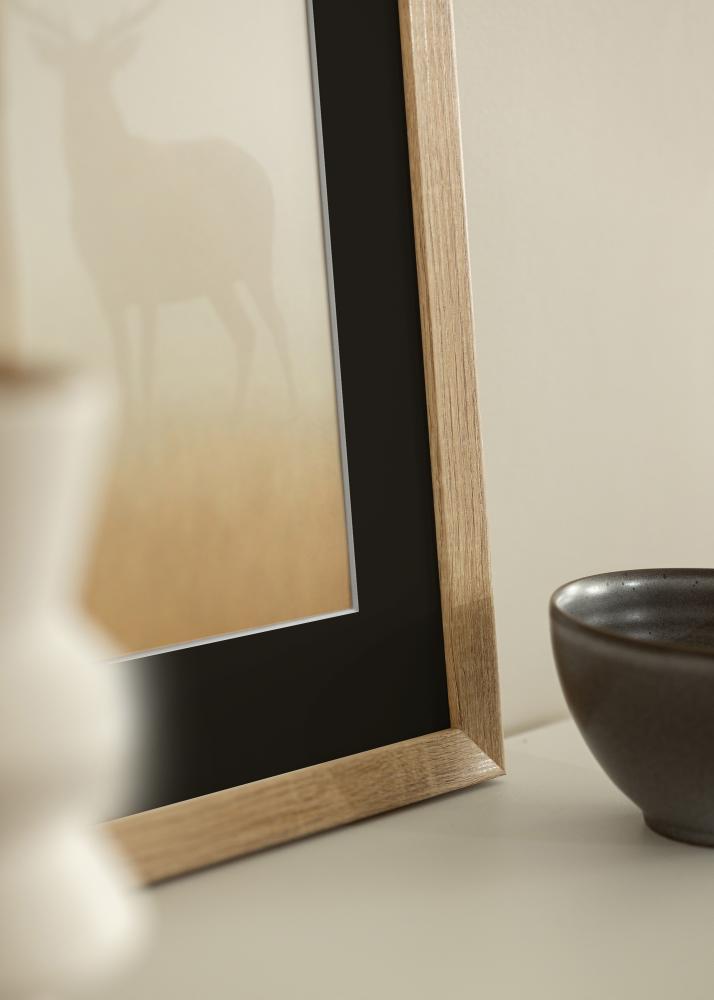 Ramme Fiorito Lys Eg 30x40 cm - Passepartout Sort 21x30 cm