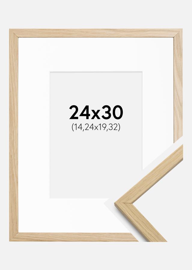 Ramme Edsbyn Eg 24x30 cm - Passepartout Hvid 6x8 inches