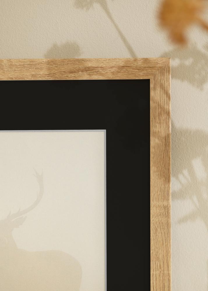 Ramme Fiorito Lys Eg 30x40 cm - Passepartout Sort 21x30 cm