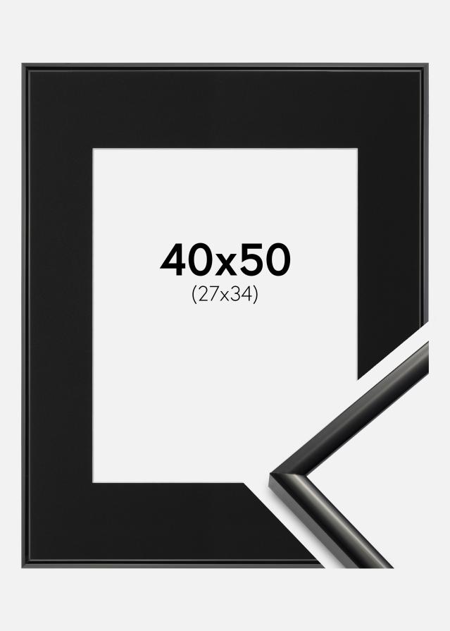 Ramme New Lifestyle Sort 40x50 cm - Passepartout Sort 28x35 cm