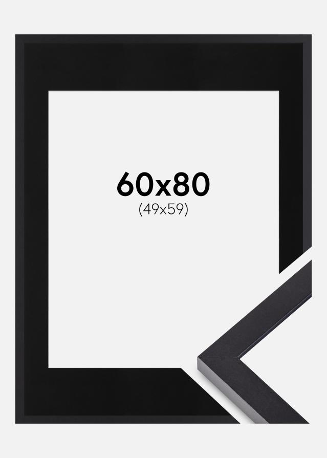 Ramme Selection Sort 60x80 cm - Passepartout Sort 50x60 cm
