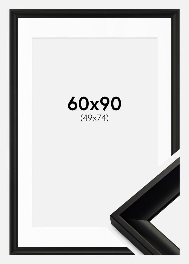 Ramme Öjaren Sort 60x90 cm - Passepartout Hvid 50x75 cm