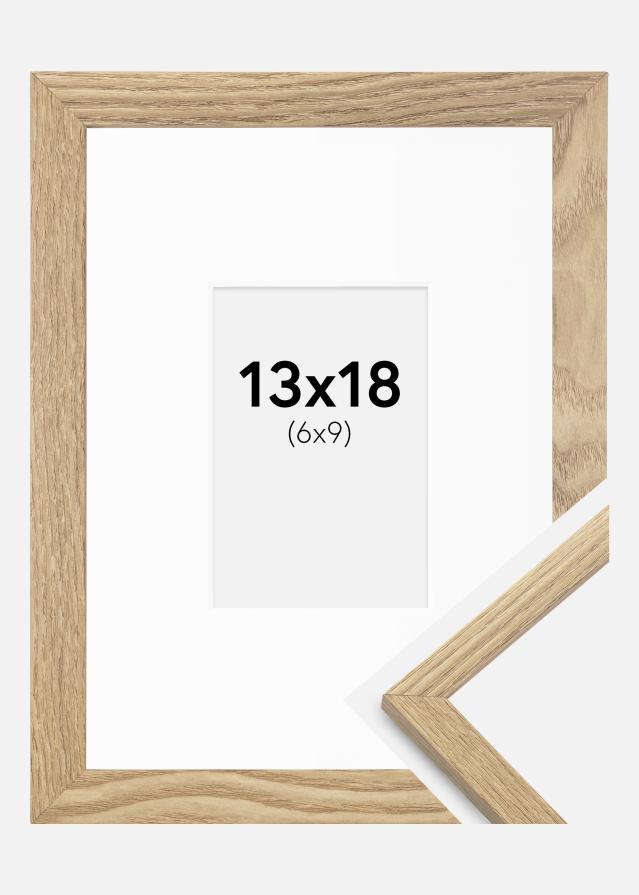 Ramme Trendy Eg 13x18 cm - Passepartout Hvid 7x10 cm