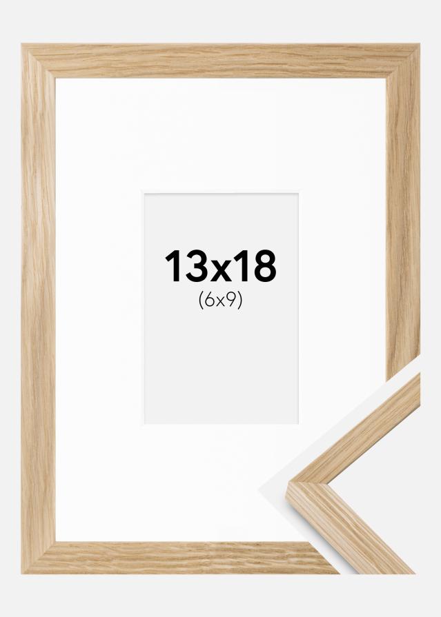 Ramme Soul Oak Veneer 13x18 cm - Passepartout Hvid 7x10 cm