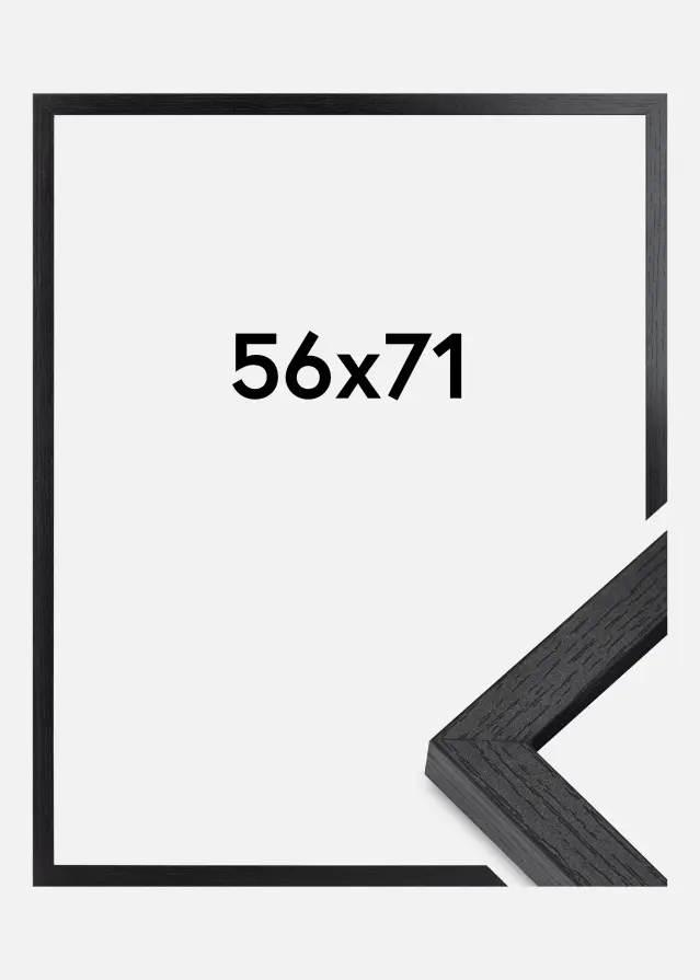 BGA Boksramme Akrylglas Sort 56x71 cm