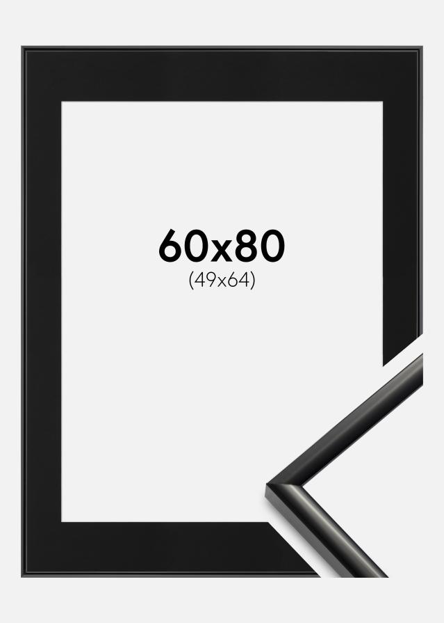Ramme New Lifestyle Sort 60x80 cm - Passepartout Sort 50x65 cm