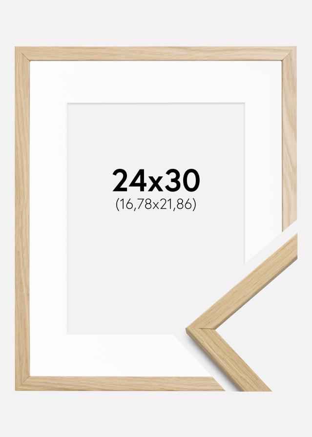 Ramme Edsbyn Eg 24x30 cm - Passepartout Hvid 7x9 inches