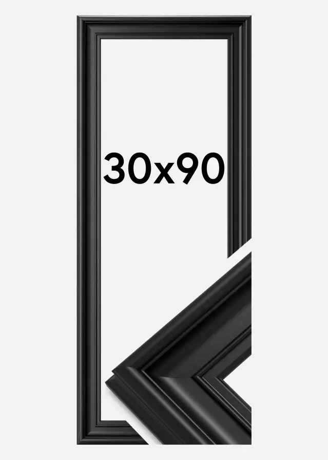 Ramme Mora Premium Sort 30x90 cm