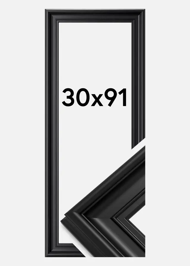 Ramme Mora Premium Sort 30x91 cm