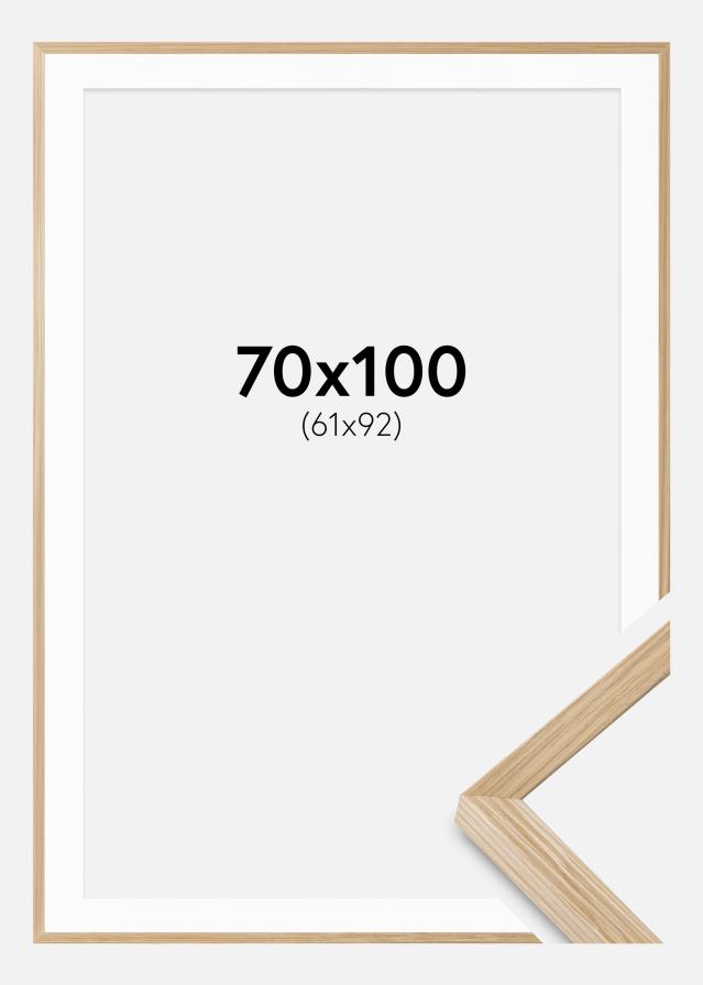 Ramme Soul Oak Veneer 70x100 cm - Passepartout Hvid 62x93 cm