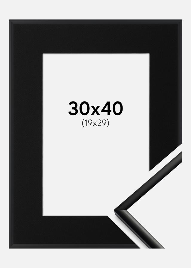 Ramme New Lifestyle Mat Sort 30x40 cm - Passepartout Sort 20x30 cm