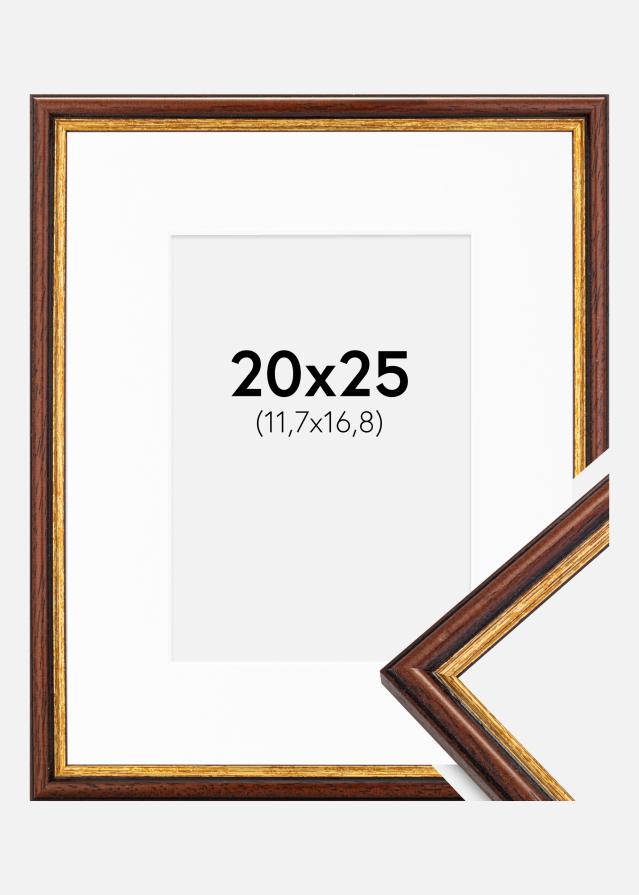 Ramme Horndal Brun 20x25 cm - Passepartout Hvid 5x7 inches