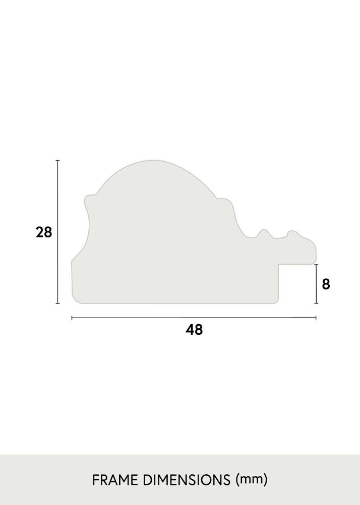 Ramme Old Retro 60x80 cm - Passepartout Sort 50x70 cm