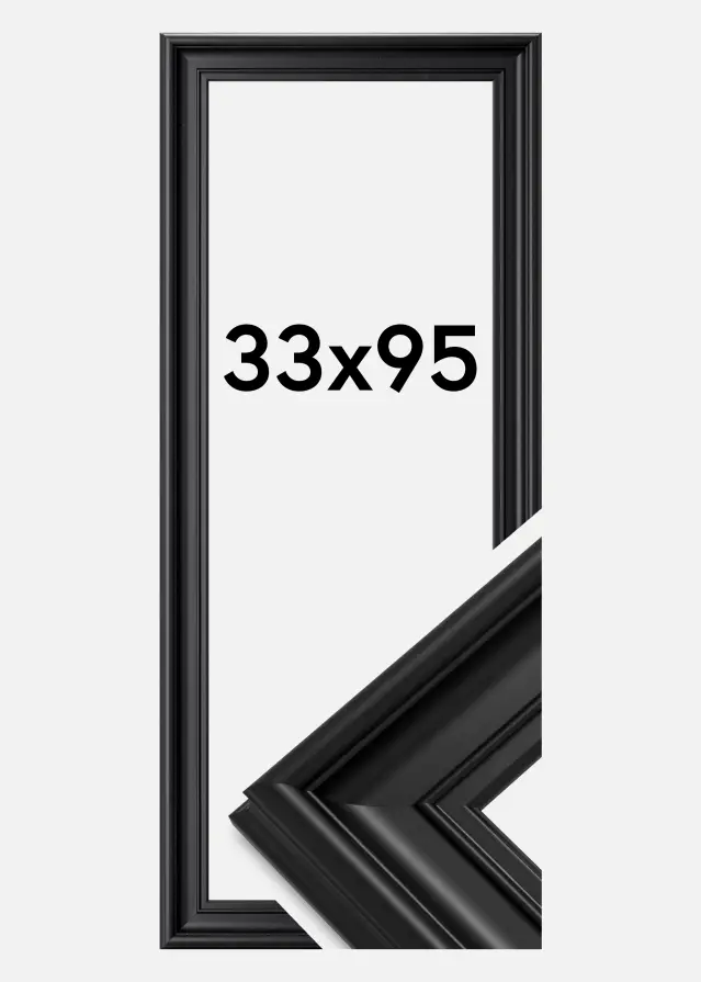 Ramme Mora Premium Sort 33x95 cm