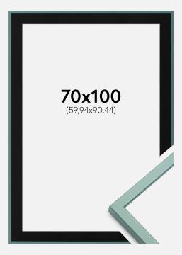 Ramme E-Line Grøn 70x100 cm - Passepartout Sort 24x36 inches