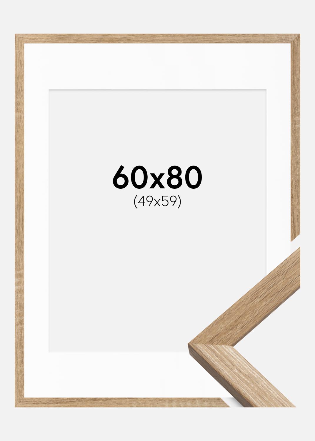 Product Image for Ramme Fiorito Lys Eg 60x80 cm - Passepartout Hvid 50x60 cm