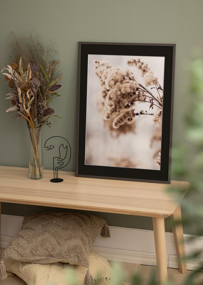 Ramme Edsbyn Grafit 20x28 cm - Passepartout Sort 15x23 cm