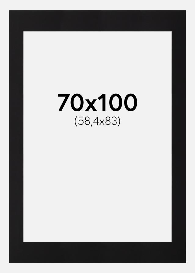 Passepartout Sort Standard (Hvid Kerne) 70x100 cm (58,4x83 - A1)