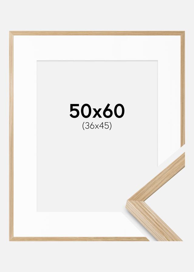 Ramme Soul Oak Veneer 50x60 cm - Passepartout Hvid 37x46 cm