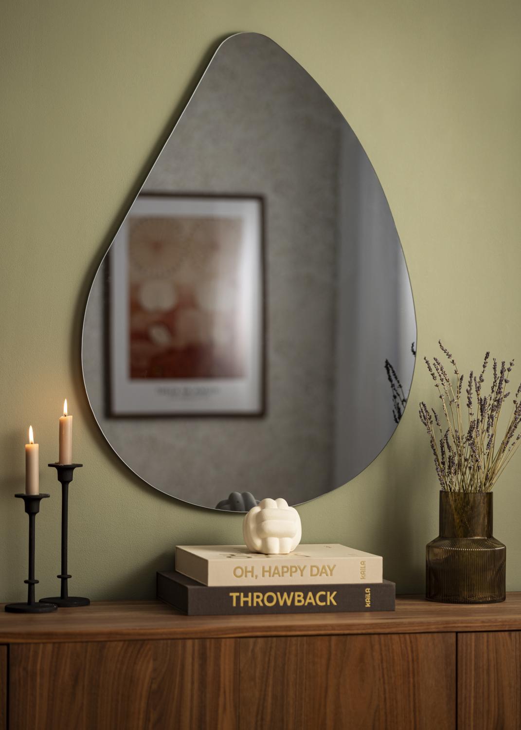 Product Image for Spejl Droplet Grå 65x90 cm