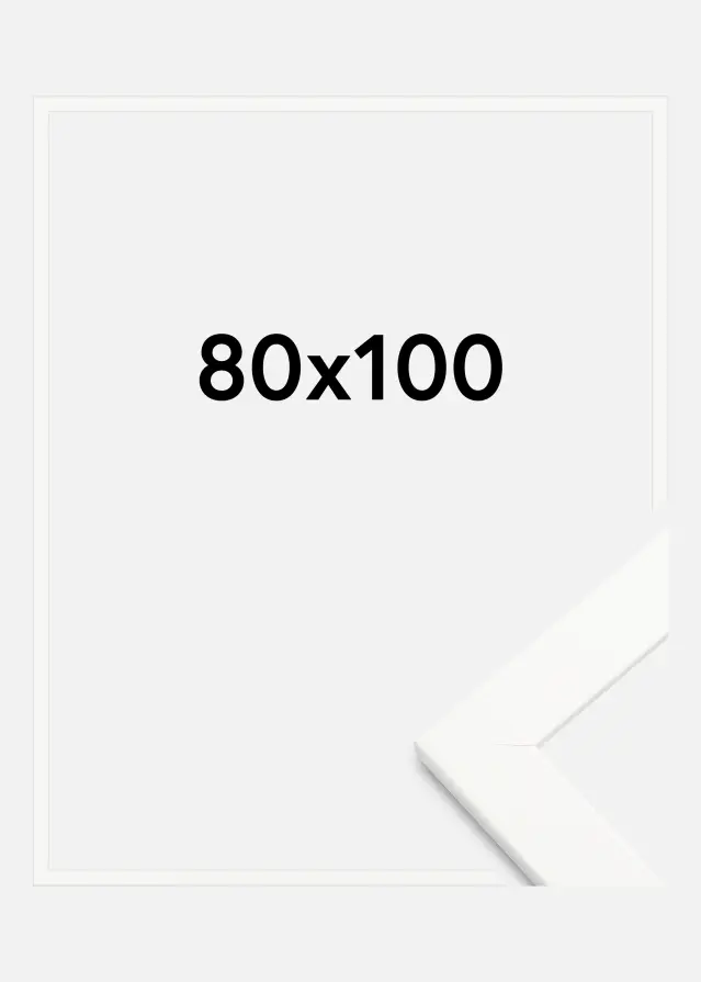 Ramme Trendline Akrylglas Hvid 80x100 cm