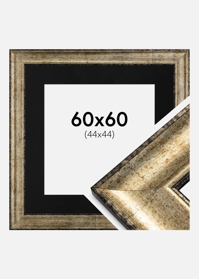 Ramme Saltsjöbaden Antikguld 60x60 cm - Passepartout Sort 45x45 cm