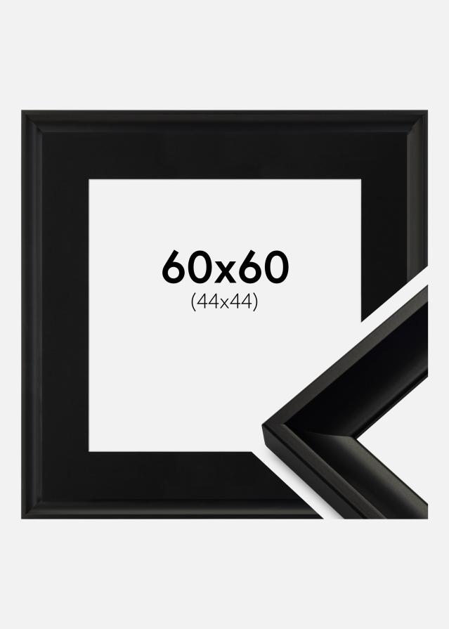Ramme Öjaren Sort 60x60 cm - Passepartout Sort 45x45 cm
