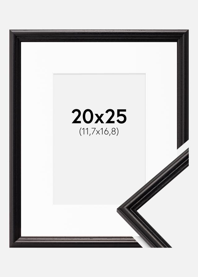 Ramme Horndal Sort 20x25 cm - Passepartout Hvid 5x7 inches