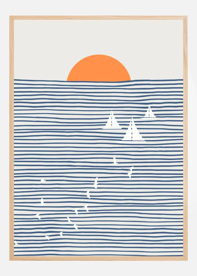 Three White Sails Plakat