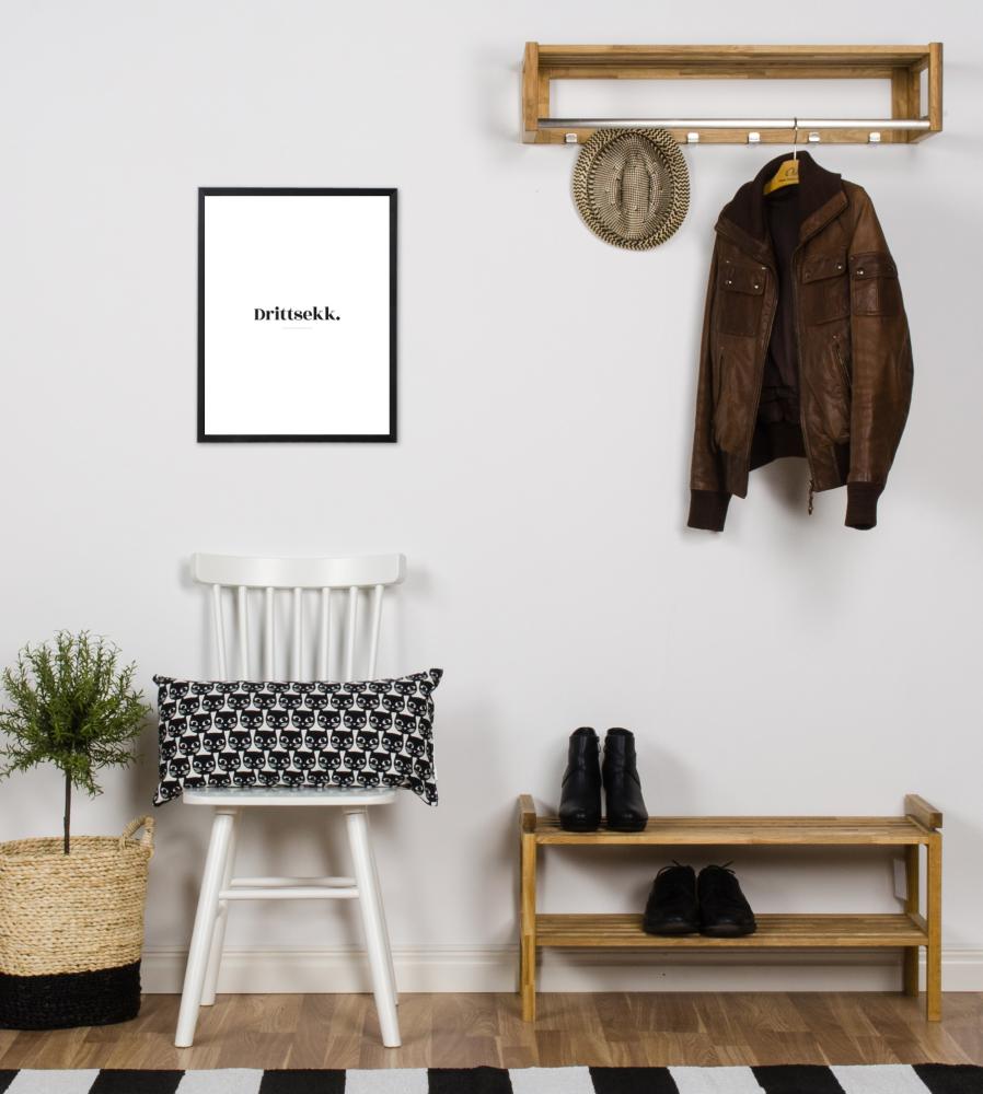 Citat - Skam - Drittsekk - Hvid Plakat
