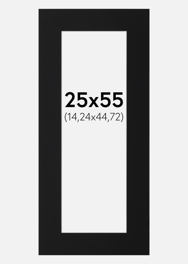 Passepartout Sort Standard (Hvid kerne) 25x55 cm (14,24x44,72)