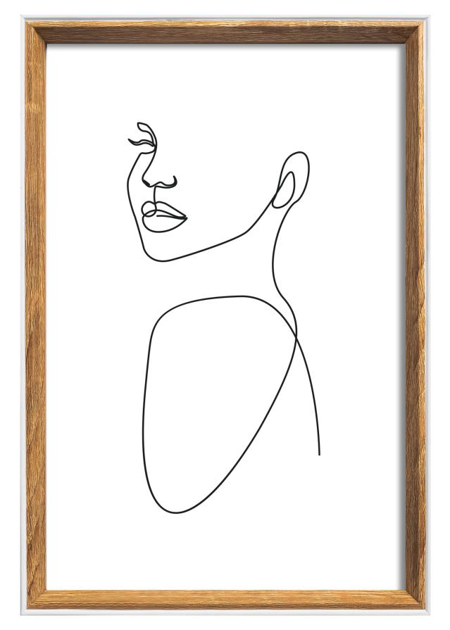 Ramme Silhouette Valnød 20x30 cm