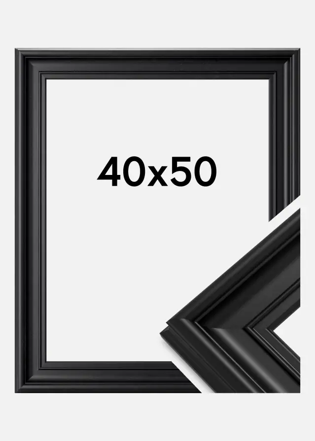 Ramme Mora Premium Akrylglas Sort 40x50 cm
