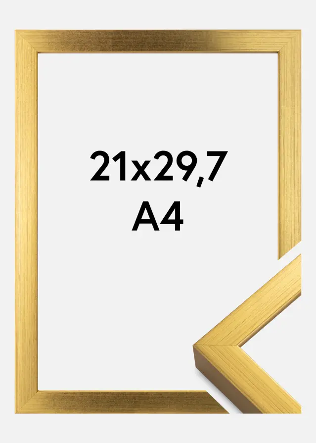 Ramme Falun Akrylglas Guld 21x29,7 cm (A4)
