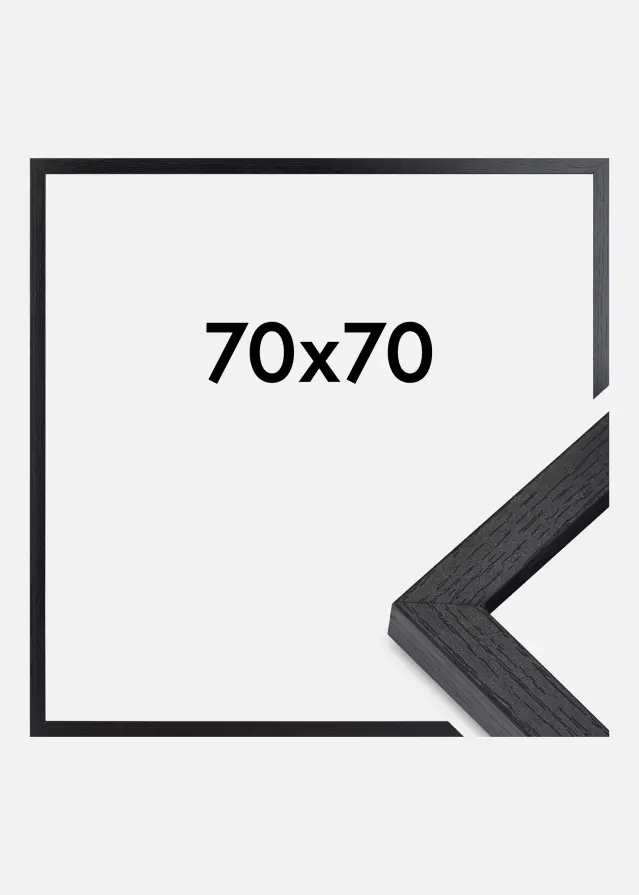 BGA Boksramme Akrylglas Sort 70x70 cm