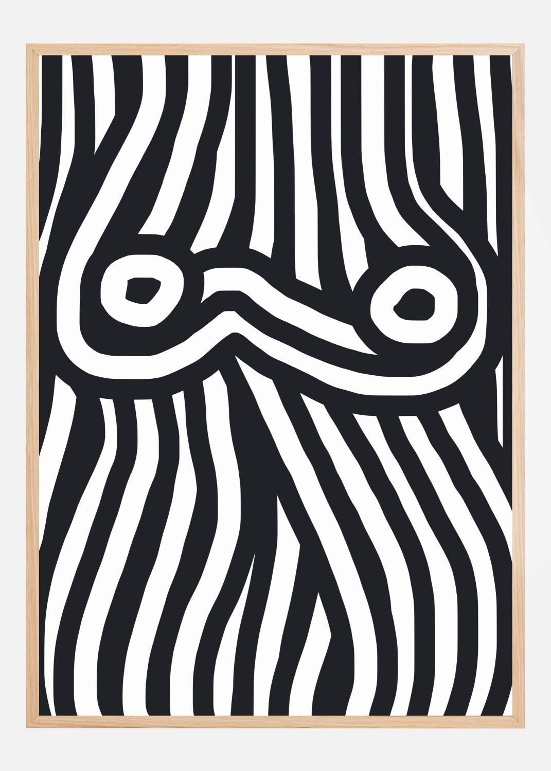 Product Image for Black and White Striped Nude Plakat (1)