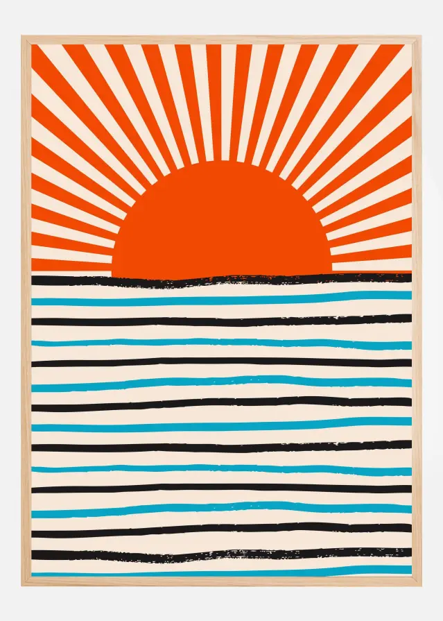 Red Sun and Sea Plakat