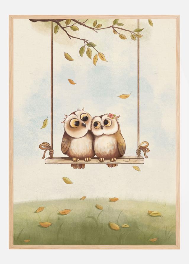 Owls in love Plakat