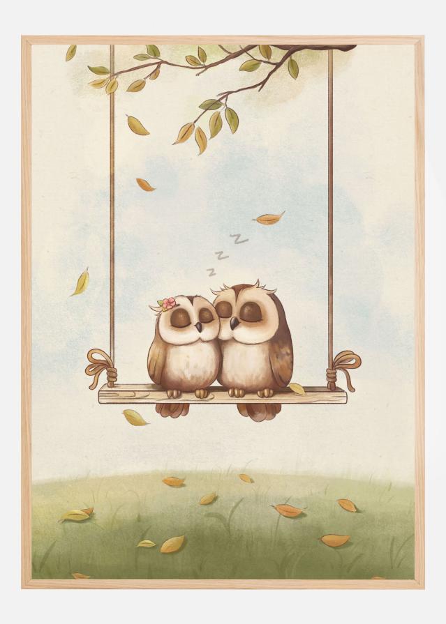 Owls in love Plakat