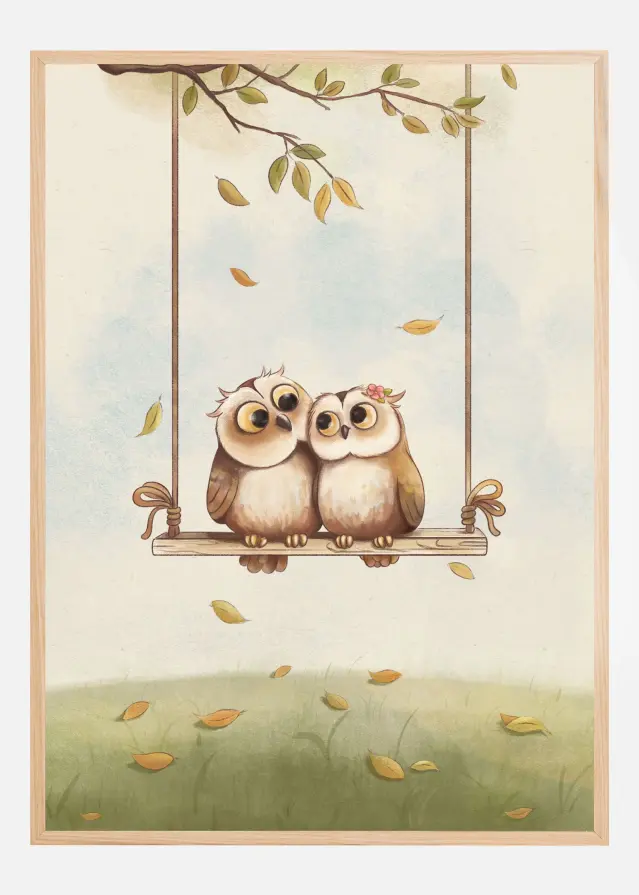 Owls in love Plakat